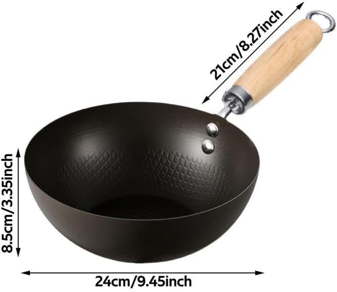 predolo Versatile Iron Wok for Induction Cooking and Outdoor Use, 24CM
