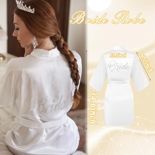 Personalized Initial Wedding Bride Slippers, Bridal Shower Gifts, to Be Gifts, Robe Hair Clip MRS Makeup Bag2