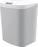 Lixeira Automatica com Sensor, Lixeira Inteligente com Sensor Infravermelho, Lixeira sem Contato para Sala de Estar, Cozinha, Banheiro, Escritório, Quarto, Locais Comerciais, 16L, Cinza com Branco
