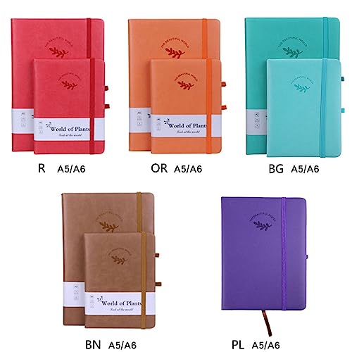 Porte-bloc-notes journal de poche A5 rigide en cuir PU