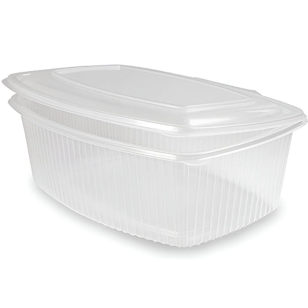 50 Tapers para Comida Hermetico de Plástico PP Reutilizables con Tapa Bisagra. Apto para Microondas, Congelador y Lavavajillas. Tuppers para Alimentos Calientes o Fríos (500ml) — view 7