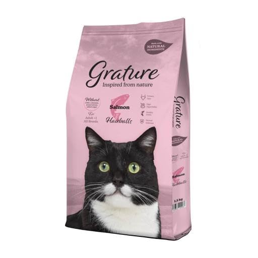 Grature - Pienso Anti Bolas de Pelo para Gatos Adultos - 1,5Kg