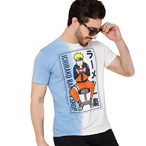 Image of Free Authority Naruto Printed Regular Fit White Cotton Men's T-Shirt