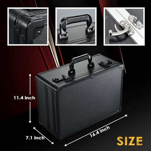 Image of Yueieoun Barber Case 6 Clippers Sliding Tray, Profesional Barbers Briefcase Tool Case, Barber Cases for Clippers and Supplies, Hair Scissors Trimmer Organizer, Salon Hair Grooming Hard Travel Suitcase