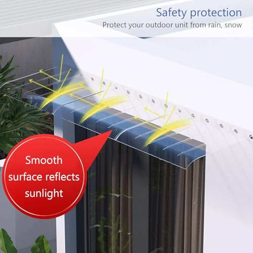 Auvent pare-soleil en polycarbonate et protection climatiseur extérieur