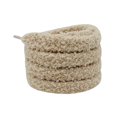 BODOBTF 1 paio di lacci piatti a 2 strati, larghi 15 mm, colorati, morbidi, soffici, per donne, scarpe da tavola, scarpe in tela (8 cachi, 120 cm)