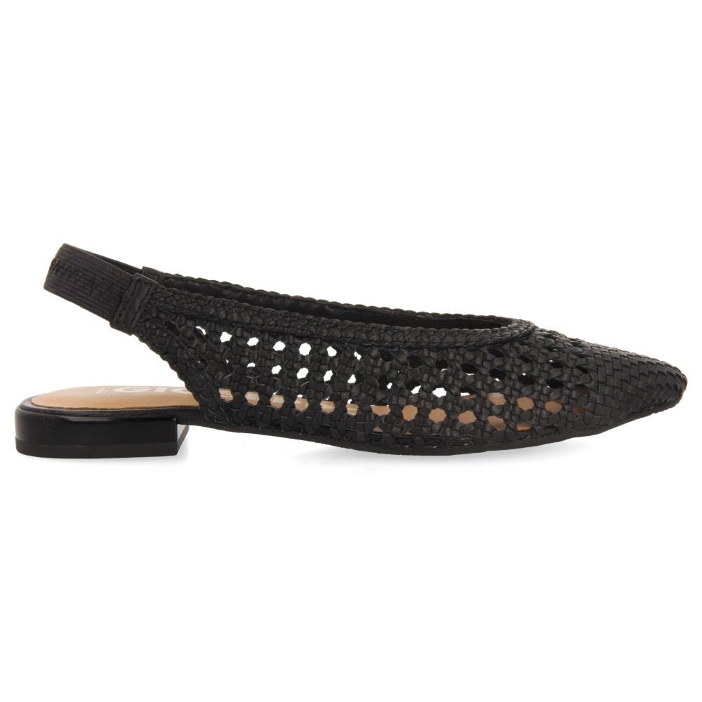 GIOSEPPO Ballerine Intrecciate in Pelle in Color Nero da Donna GUATAVITA
