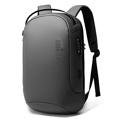 Image of THE CLOWNFISH Water Resistant Anti-Theft Unisex Travel Laptop Backpack with USB Charging and Password Number Lock