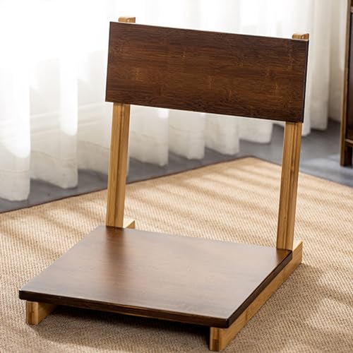 Chaise de sol portable en bois tatami japonais pour méditation et salon