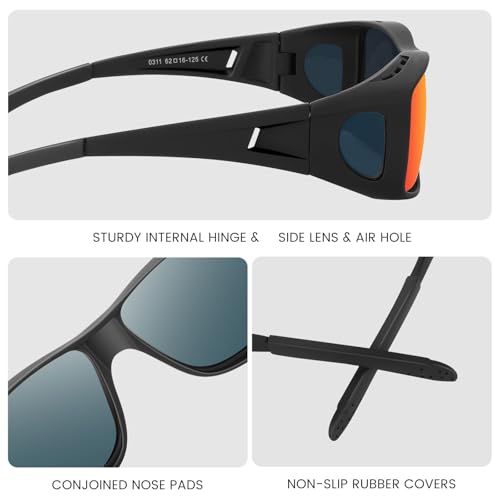Image of Night Driving Glasses for Men Women Fit Over Sunglasses Anti Glare Polarized HD Night Vision Glasses