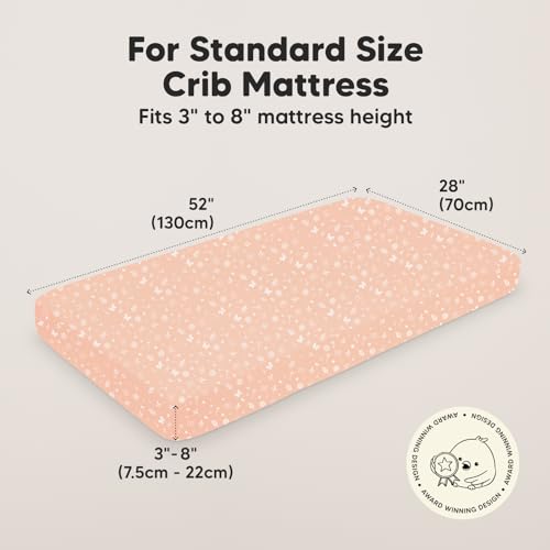 Image of KeaBabies 2pk Baby Crib Sheets for Boys Girls, 52x28 Fitted (Butterflies) | Viscose Derived from Bamboo, Toddler Bed Sheets Neutral, Fitted Crib Mattress Sheet for Standard Baby Bedding, Soft, Cozy