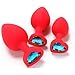 Plug de massage en silicone B`D`S`M Toy Set pour la fête (rouge)