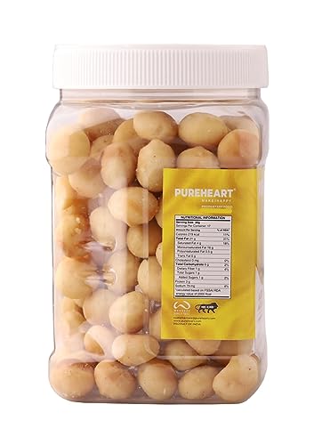 Image of Pureheart Combo of Nutreat Natural Macadamia (650 gm) and Salted Roasted Macadamia (650 gm) Premium Australian Macadamia Nuts, Rich in Antioxidants - Whole and Exotic Dry Fruits, No Additives