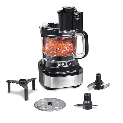 Hamilton Beach Stack & Snap Food Processor with Bowl Scraper, 10 Cup Capacity, Black, (Renewed) R70822