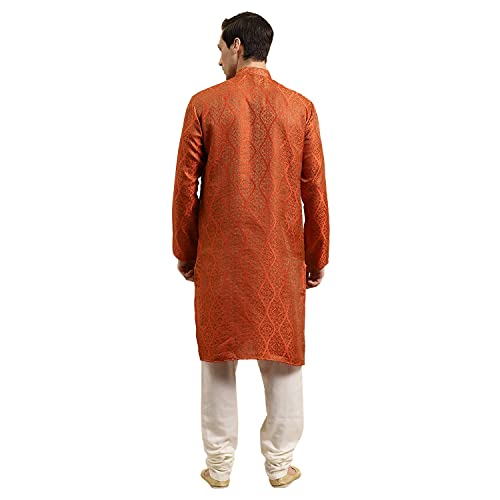 Sojanya (Since 1958 Men'S Jacquard Silk Kurta2