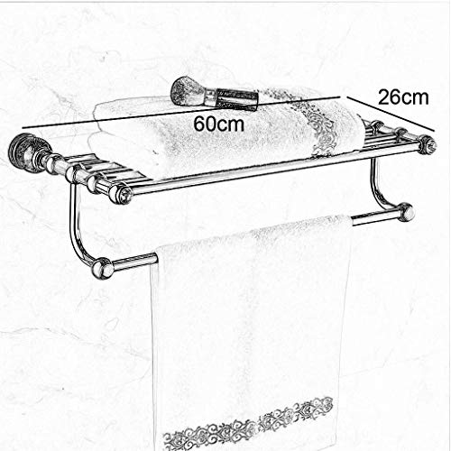 Porte-serviettes de bain ICOBES double support mural multifonctionnel - 4