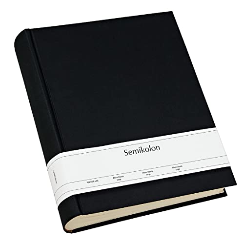 Semikolon 351026 Álbum de fotos Classic Large   24,5 x 30,5 cm   130 páginas de color crema, para 260 fotos   negro