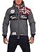 Produktbild Geographical Norway Herren Sweatjacke Flyer Jacke mit Kapuze,Patches (Dunkelgrau, L)