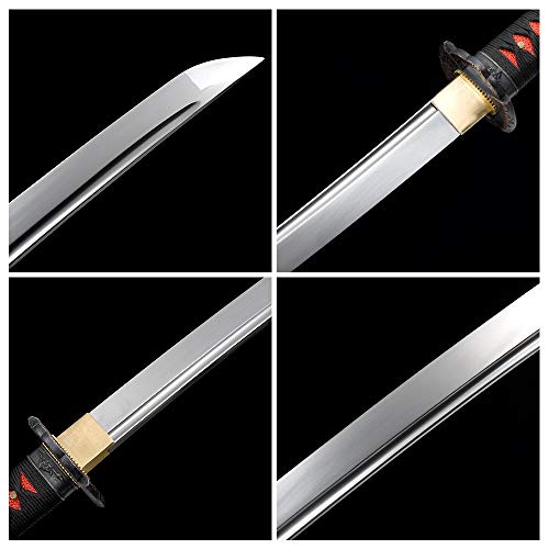 Hand Forged Japanese Samurai Sword 1060/1095/ Folded Steel T10 high Carbon Steel hot Carbon Steel hot Tempering/Clay Tempering mantang Scabbard - Thumbnail 2