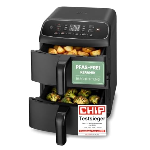 COSORI Airfryer, neue Generation 2026, PFAS-freie Keramikbeschichtung, 8,6 L Heißluftfritteuse, extragroßer Heizring, exklusive TurboBlaze-Tech, mit NTC-Tech