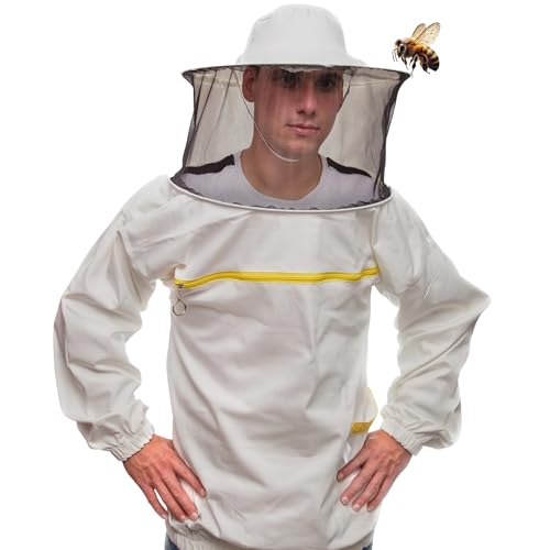 BEEART Professionelle Imkerjacke aus hochfestem Baumwollstoff – Für Imker – Schutzkleidung gegen Stiche von Bienen & Insekten –Mit Stoffhut & Schleier– Atmungsaktiv & bequem –EU Qualität– Größen M–3XL BEEART Professionelle Imkerjacke aus hochfestem Baumwollstoff – Für Imker – Schutzkleidung gegen Stiche von Bienen & Insekten –Mit Stoffhut & Schleier– Atmungsaktiv & bequem –EU Qualität– Größen M–3XL