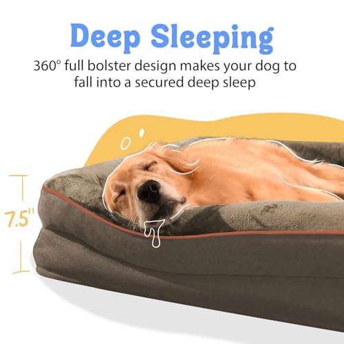 Image of Chez Paw Orthopedic Washable XXL Dog Bed for Extra Large Dogs