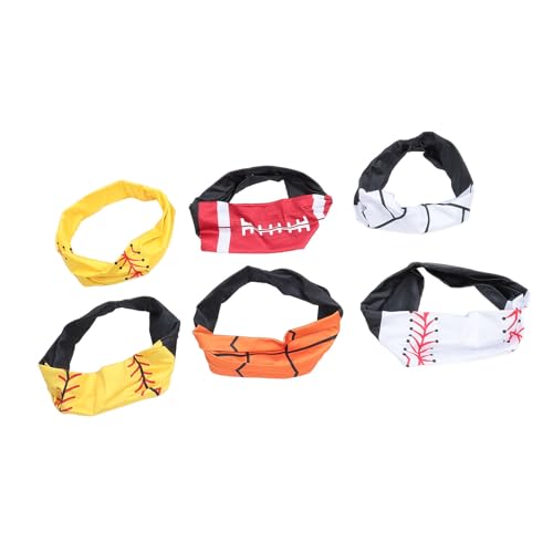 6 Peças de Tiara de Treino Absorvente Antiderrapante Esportiva para Corrida para Exercício Corrida C