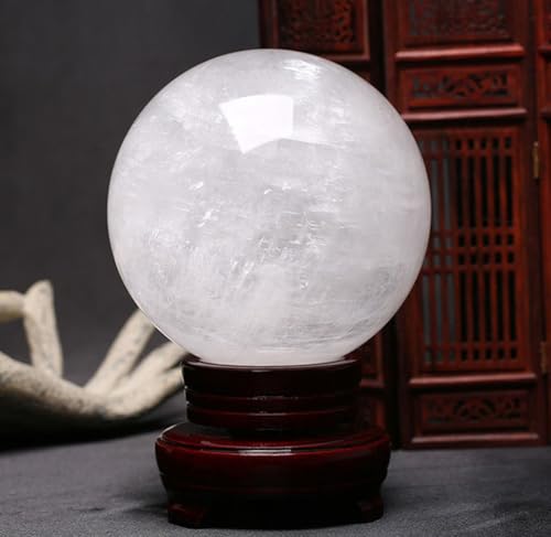 Sphere en quartz blanc avec socle cadeau ideal deco de bureau
