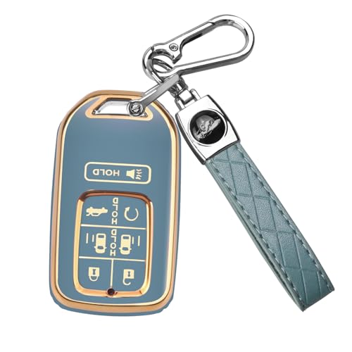 QBUC for Honda Odyssey 7 Button Key Fob Cover Case with Keychain for 2018-2024 Elite Touring EXL Sport EX Case Shell