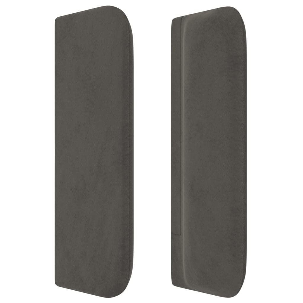 vidaXL Cabecero Dormitorio Cabezal Estructura Cama Tapizado Mueble Adorno Decoración Habitación Casa Hogar Terciopelo Gris Oscuro 93x16x78/88 cm