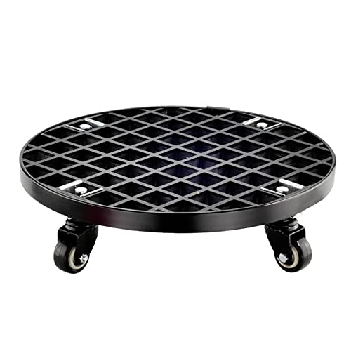 Support de pot de fleurs à roulettes en métal durable pour aménagement extérieur