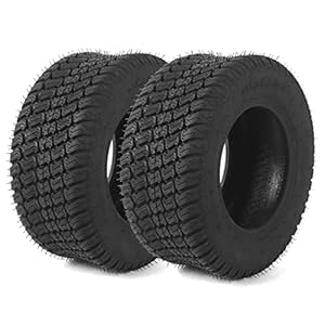 (2-Pack) 16×6.50-8 Tires – 4PR Durable Tubeless, Replacement Lawn Tractor Tires with Deep Ribbed Treads, Rim Not Included