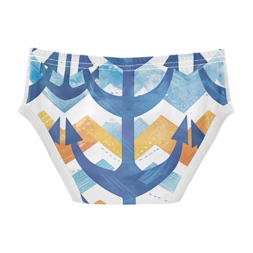 Watercolor Navy Blue Ocean Baby Boys Pure Cotton Kids Underwear Breathable Children Panties2