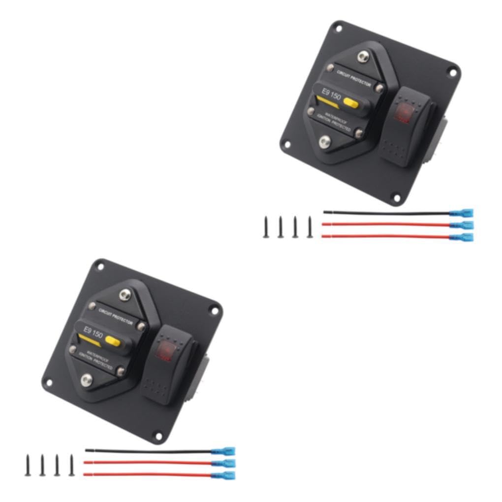 2 Set di Interruttore Automatico con Interruttore a bilanciere per Barca Interruttore da Pannello ON-off Interruttore Automatico con Interruttore a bilanciere per Barca Affidabile Sicuro 150A