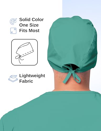 Image of Solid Working Cap Scrub Cap for Women and Men Unisex Surgical Cap Comfortable and Stylish Scrub Hat