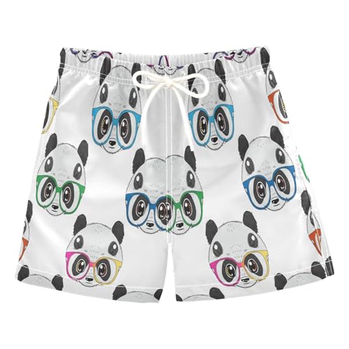 Swim Clothes for Boys, Toddler Swimming Trunks 2t, Cute Cartoon Pandas White