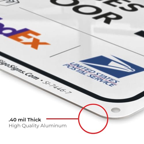 image for Sigo Signs Package Delivery Sign, Delivery Instructions Please All Pac