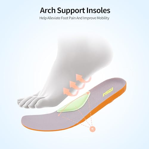 Mens Wide Toe Box Slip On Walking Shoes Arch Support Orthotic Tennis Running Sneakers for Plantar Fasciitis Relief US 7-134
