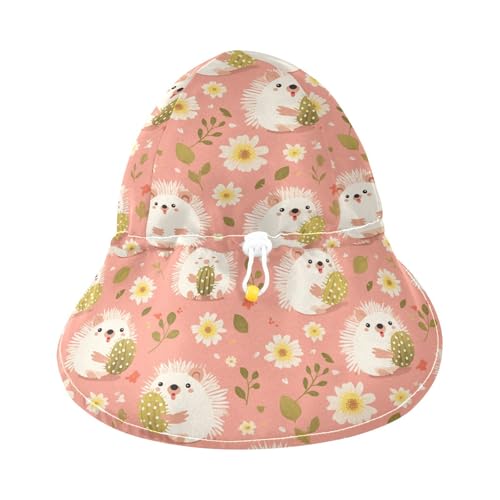 Hedgehogs Cute Cartoon Kid Sun Hats Boys Beach Bucket Hat Toddler Girl UPF 50+ Adjustable Traveling Camping3