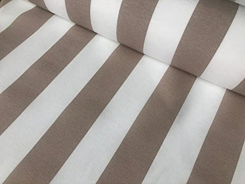 Tessuto bianco a strisce blu – Sofia strisce tenda tessuto, larghezza 280 cm (prezzo al metro