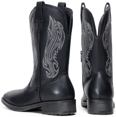 Image of Jousen Cowboy Boots for Men Square Toe Western Side Zipper