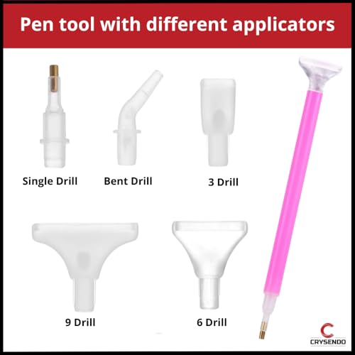 Image of CRYSENDO DIY Diamond Crystal Painting Kit | Embroidery 5D Radha Krishna Diamond Painting | Mosaic Cross Stitch Full Drill Diamond Painting | Ideal for Gifts, Home Wall Decor (30X23cm)