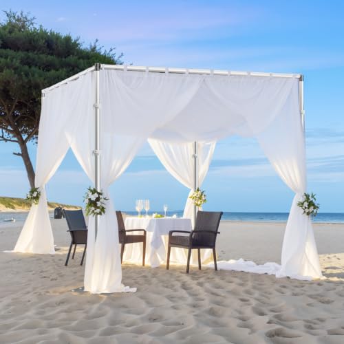Image of EMART 10ft Square Backdrop Stand Heavy Duty, Adjustable Pipe and Drape Kit
