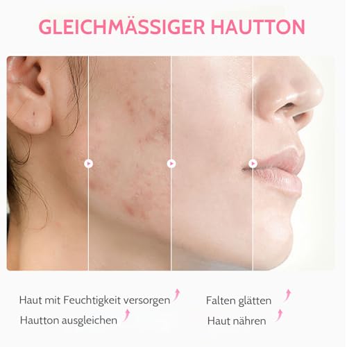 Sakura Sakura Gesichtspflege Set 11pcs Feuchtigkeit Hautpflege Sets-Serum, Gesichtscreme,Reiniger,Toner,Augenserum, Mask,Schlammmaske, Geschenke Set für Gesicht Reinigung & Pflege (Rosa)