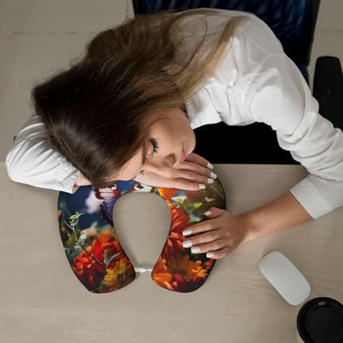 Almohada de viaje de fibra de poliéster tamaño único miniatura 7