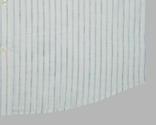 Image of GHPC 100% Cotton Striped Half Sleeves Regular Fit Formal Shirt for Men