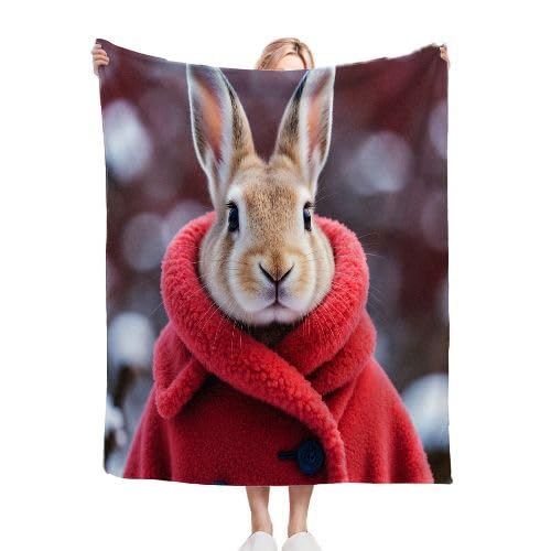 Microfibre peluche lapin de Pâques jeté de canapé flanelle douce