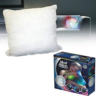 raxter 7 Colour Changing Soft Pillow with 10 LED Lights, Decorative Mood Change Magic Lighting Plush Cushion Pad for Sofa & Bedroom Decoration