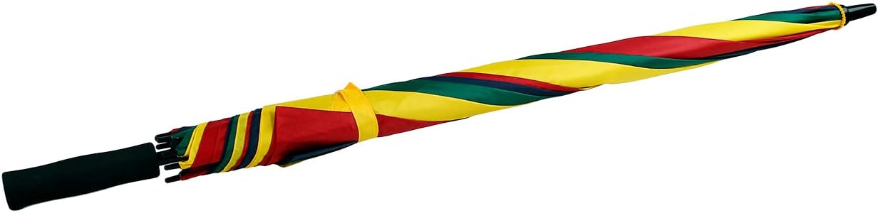 Player Supreme 62" Single Canopy Golf Umbrella (Multicolor - Red, Yellow, Green, Blue)