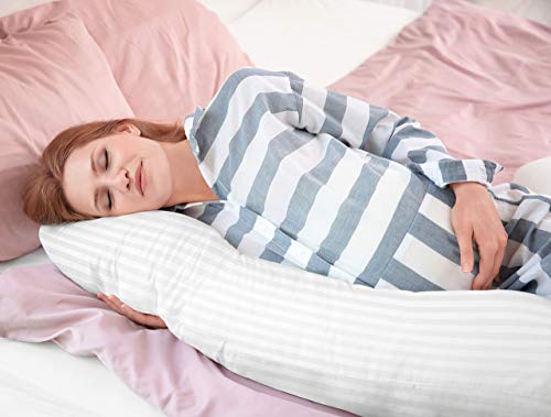 Utopia Bedding zijkussen - 50 x 135 cm lichaamskussen voor borstvoeding en zwangerschap - katoenmix met 2000 g zachte 3D… - Afbeelding 5